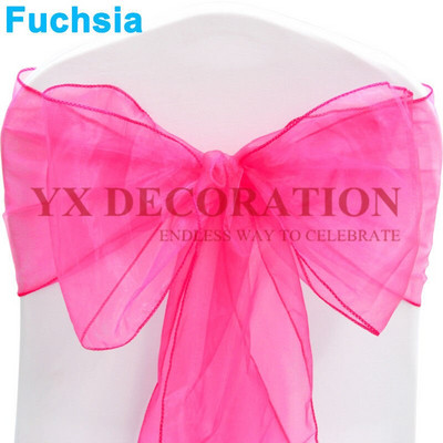 Visokokvalitetna mašna za stolicu od prozirne organze za masku, banket, svadbeni događaj, Božićni ukrasi