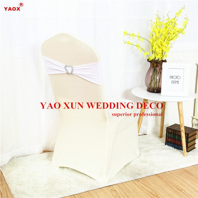 25 vnt Širdies sagtis Lycra Band Spandex kėdės varčia, skirta spandex kėdės dangtelio vestuvių renginio dekoravimui