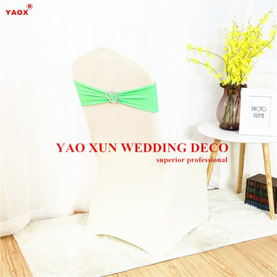 25 vnt Širdies sagtis Lycra Band Spandex kėdės varčia, skirta spandex kėdės dangtelio vestuvių renginio dekoravimui