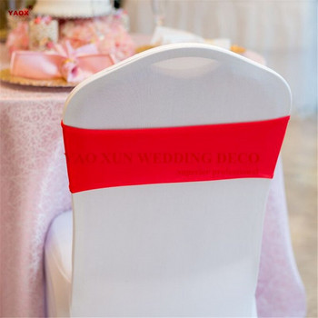 50 τμχ Πώληση Μονόστρωτο λουράκι καρέκλας Lycra Spandex Sash για κάλυμμα καρέκλας Διακόσμηση δεξιώσεων γάμου
