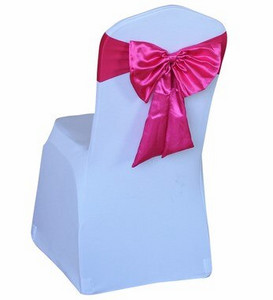 Karštas išpardavimas kėdės užvalkalas satino juostelės kaklaraiščiai banketai satino kėdės juosta vestuvių renginiams viešbučio vakarėlio dekoravimui