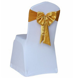 Karštas išpardavimas kėdės užvalkalas satino juostelės kaklaraiščiai banketai satino kėdės juosta vestuvių renginiams viešbučio vakarėlio dekoravimui
