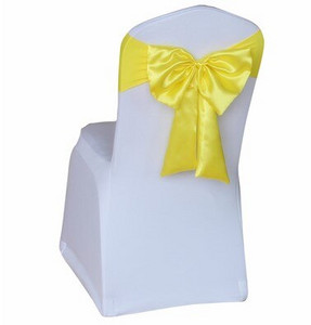 Karštas išpardavimas kėdės užvalkalas satino juostelės kaklaraiščiai banketai satino kėdės juosta vestuvių renginiams viešbučio vakarėlio dekoravimui