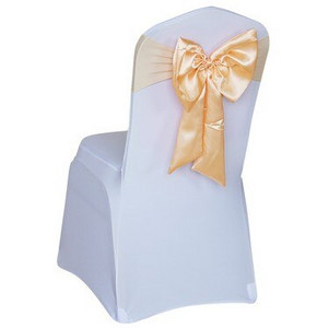 Karštas išpardavimas kėdės užvalkalas satino juostelės kaklaraiščiai banketai satino kėdės juosta vestuvių renginiams viešbučio vakarėlio dekoravimui