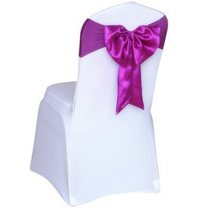 Karštas išpardavimas kėdės užvalkalas satino juostelės kaklaraiščiai banketai satino kėdės juosta vestuvių renginiams viešbučio vakarėlio dekoravimui