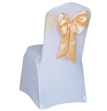 Karštas išpardavimas kėdės užvalkalas satino juostelės kaklaraiščiai banketai satino kėdės juosta vestuvių renginiams viešbučio vakarėlio dekoravimui