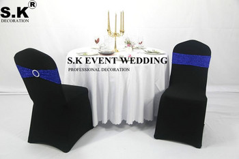Злато, сребро, блестяща лента за стол с пайети, лъскава панделка, подходяща за калъфка за стол за сватбен банкет, украса на събитие