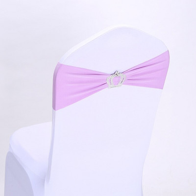 10/50db Székszárnyak pántok csatos csúszkával Esküvői Otthoni BANKETT Díszítések Korona székszárnyak masni puha lycra spandex