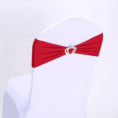 10/50db Székszárnyak pántok csatos csúszkával Esküvői Otthoni BANKETT Díszítések Korona székszárnyak masni puha lycra spandex