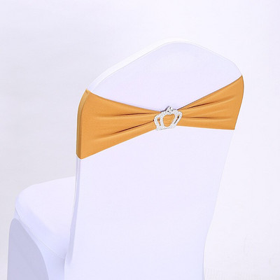 10/50db Székszárnyak pántok csatos csúszkával Esküvői Otthoni BANKETT Díszítések Korona székszárnyak masni puha lycra spandex