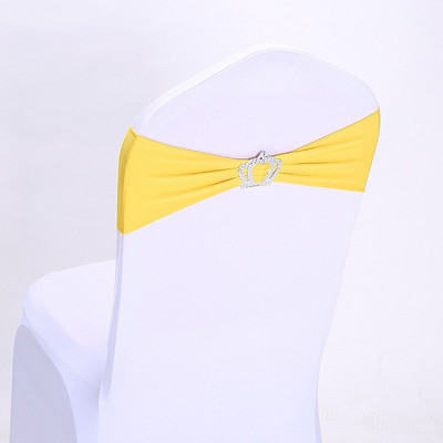 10/50db Székszárnyak pántok csatos csúszkával Esküvői Otthoni BANKETT Díszítések Korona székszárnyak masni puha lycra spandex