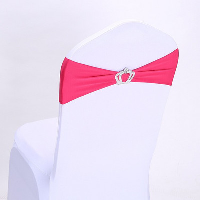 10/50db Székszárnyak pántok csatos csúszkával Esküvői Otthoni BANKETT Díszítések Korona székszárnyak masni puha lycra spandex