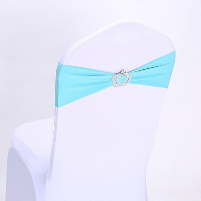 10/50db Székszárnyak pántok csatos csúszkával Esküvői Otthoni BANKETT Díszítések Korona székszárnyak masni puha lycra spandex