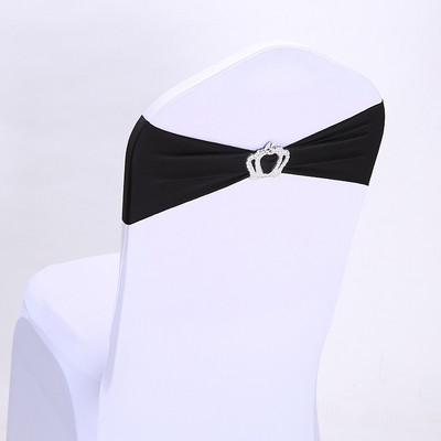 10/50db Székszárnyak pántok csatos csúszkával Esküvői Otthoni BANKETT Díszítések Korona székszárnyak masni puha lycra spandex