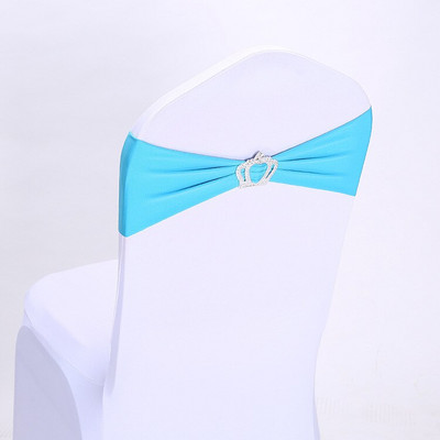 10/50db Székszárnyak pántok csatos csúszkával Esküvői Otthoni BANKETT Díszítések Korona székszárnyak masni puha lycra spandex