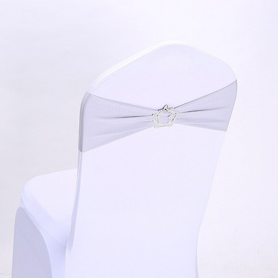 10/50db Székszárnyak pántok csatos csúszkával Esküvői Otthoni BANKETT Díszítések Korona székszárnyak masni puha lycra spandex