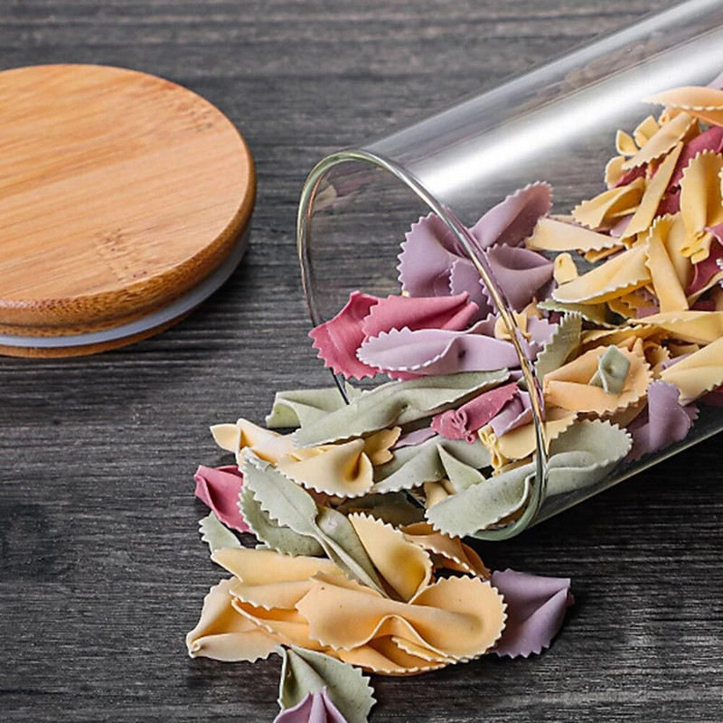 1 vnt saldainių indelis prieskoniams Stiklinis skaidrus indelis Stikliniai indeliai su mediniais dangteliais Sausainių stiklainis Virtuviniai stiklainiai ir dangteliais sandariai uždarytas kanistras