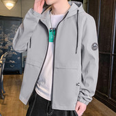 Geaca subtire de primavara toamna cu gluga pentru barbati