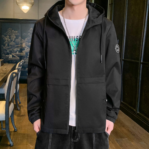 Geaca subtire de primavara toamna cu gluga pentru barbati