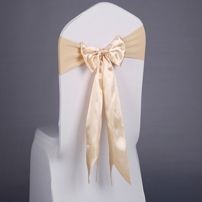 Više boja 10 kom/lot Kućna satenska leptir mašna Vrpca Traka za stolicu za svatove Dekoracija hotelskog banketa