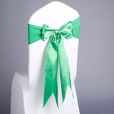 Više boja 10 kom/lot Kućna satenska leptir mašna Vrpca Traka za stolicu za svatove Dekoracija hotelskog banketa