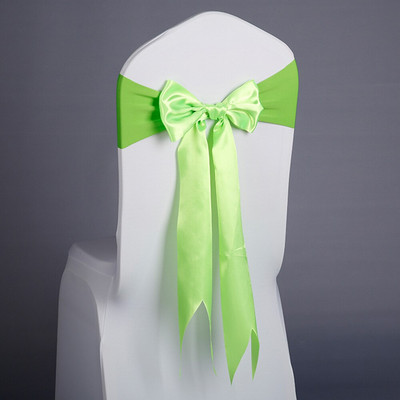 Više boja 10 kom/lot Kućna satenska leptir mašna Vrpca Traka za stolicu za svatove Dekoracija hotelskog banketa