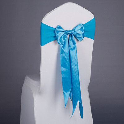 Više boja 10 kom/lot Kućna satenska leptir mašna Vrpca Traka za stolicu za svatove Dekoracija hotelskog banketa