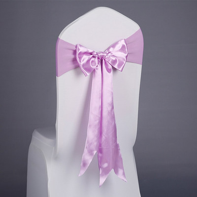 Više boja 10 kom/lot Kućna satenska leptir mašna Vrpca Traka za stolicu za svatove Dekoracija hotelskog banketa