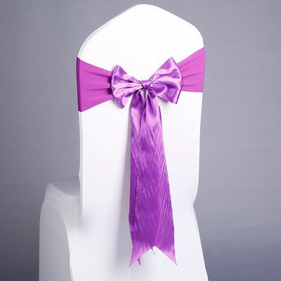 Više boja 10 kom/lot Kućna satenska leptir mašna Vrpca Traka za stolicu za svatove Dekoracija hotelskog banketa