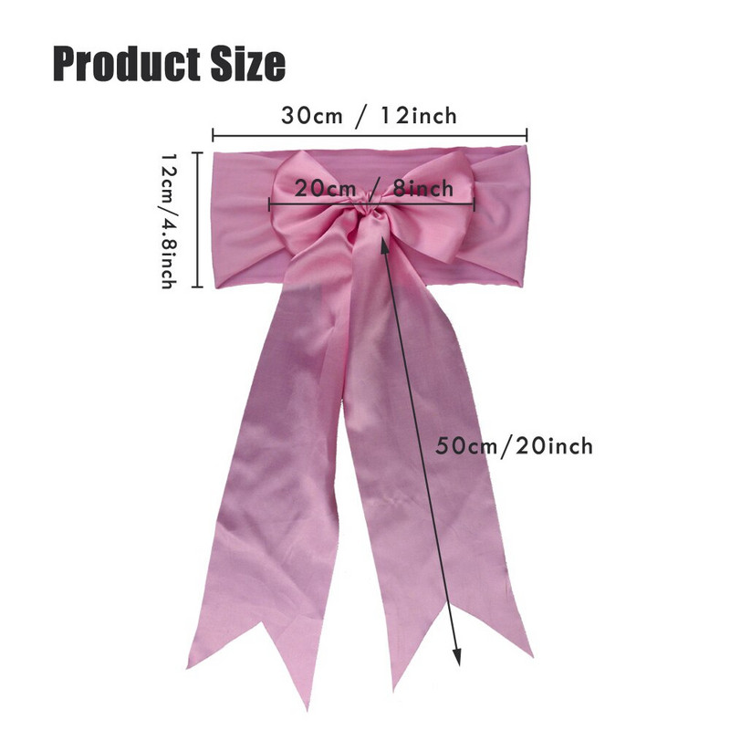 Više boja 10 kom/lot Kućna satenska leptir mašna Vrpca Traka za stolicu za svatove Dekoracija hotelskog banketa