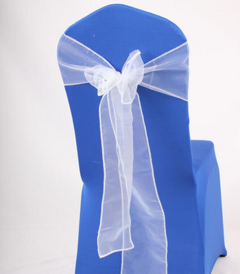 50 τμχ/Παρτίδα Καρέκλα διακόσμησης γάμου Γυάλινο νήμα Καρέκλα φύλλων παπιγιόν για γαμήλια καρέκλα ξενοδοχείου Φιόγκος