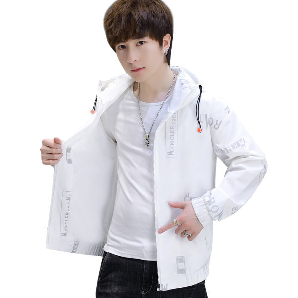 Jacheta casual de primavara toamna cu gluga pentru barbati