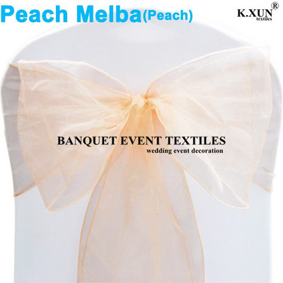 25 bucăți 18 cm x 275 cm Organza Scaun Sash Fund pentru petrecere de nuntă Husă Banchet Baby Shower Crăciun Decorație Sheer Organza Tesatura Aprovizionare