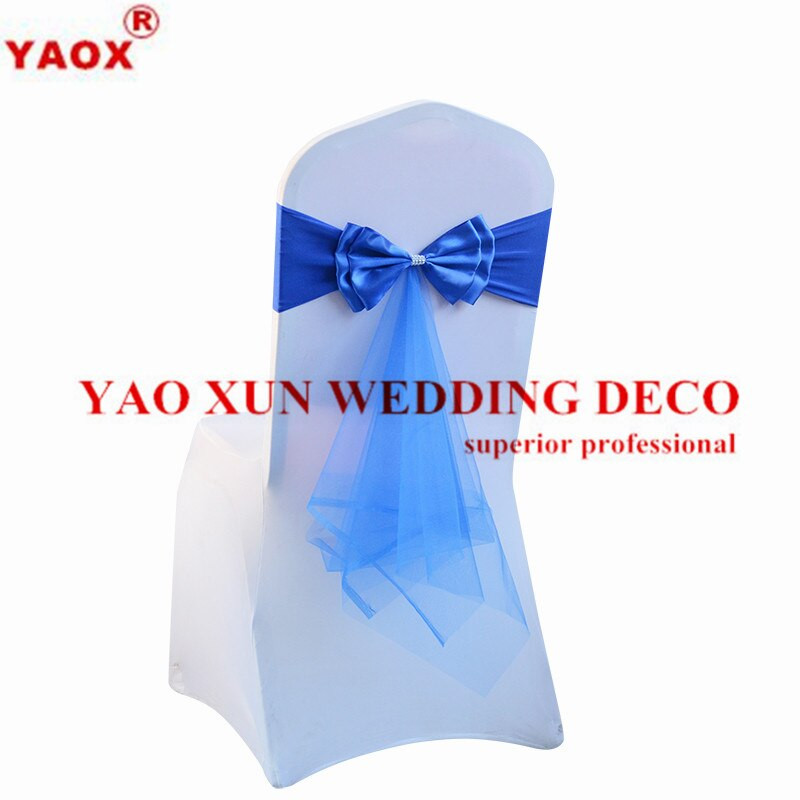 25 KOM LIKRA Vrpca za stolicu Spandex Pojasna mašna s draperijom od tila Prikladna navlaka za stolicu za vjenčanje Dekoracija za zabavu