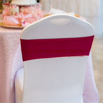 Добро качество, еднослойна лента за стол от ликра, спандекс, крило за покривало на стол, банкет, сватбена украса