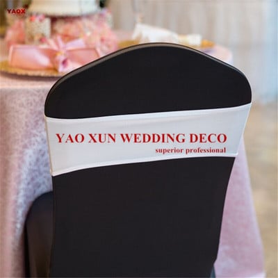 Geros kokybės vieno sluoksnio „Lycra“ kėdžių juosta „spandex“ varčia kėdės užvalkalui pokylių vestuvių dekoravimui