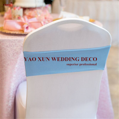 Geros kokybės vieno sluoksnio „Lycra“ kėdžių juosta „spandex“ varčia kėdės užvalkalui pokylių vestuvių dekoravimui