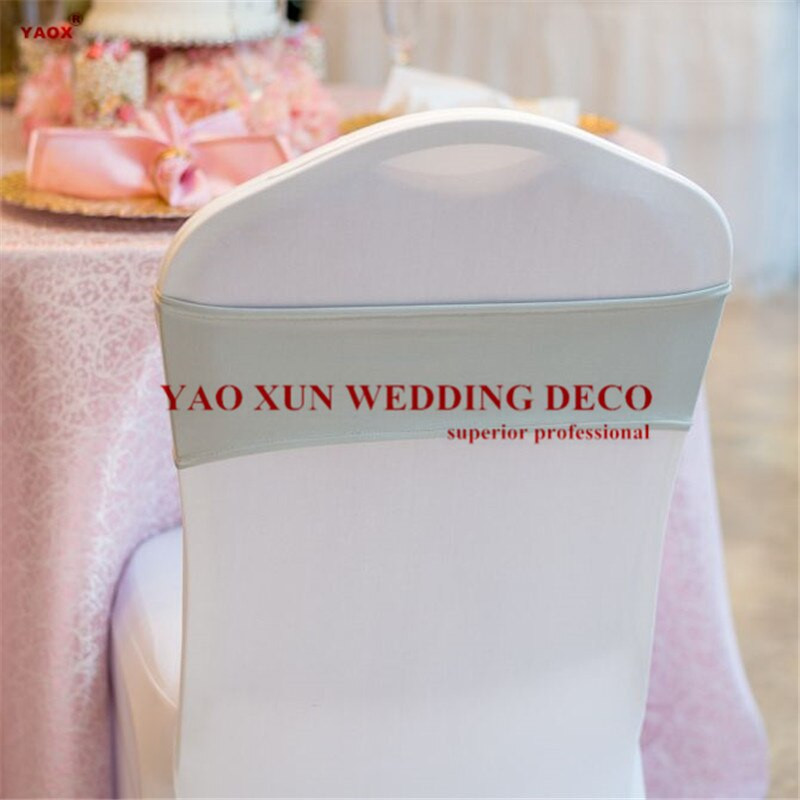 Geros kokybės vieno sluoksnio „Lycra“ kėdžių juosta „spandex“ varčia kėdės užvalkalui pokylių vestuvių dekoravimui