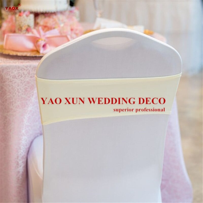 Geros kokybės vieno sluoksnio „Lycra“ kėdžių juosta „spandex“ varčia kėdės užvalkalui pokylių vestuvių dekoravimui