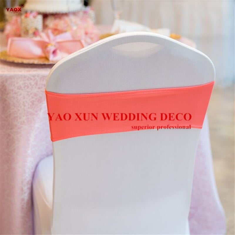 Geros kokybės vieno sluoksnio „Lycra“ kėdžių juosta „spandex“ varčia kėdės užvalkalui pokylių vestuvių dekoravimui