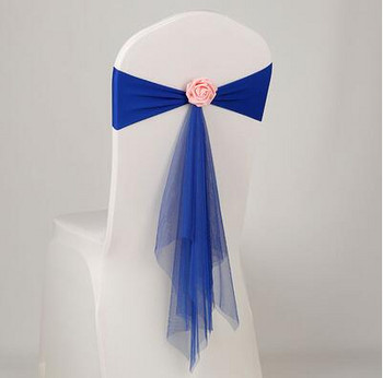 5PC/Lot Tiffany Blue Сватбена украса Стол Сатенени ленти Меки ленти за стол Папийонка за хотелски сватбени банкетни столове Панделка