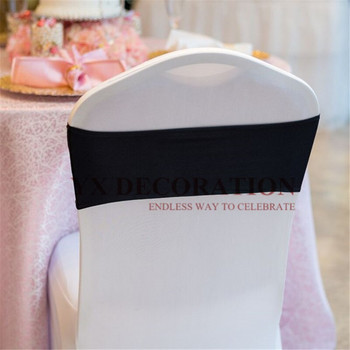 Гореща разпродажба спандекс пояс за стол ликра лента вратовръзка панделка за банкет декорация на сватбен стол