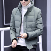 Jachetă casual pentru bărbați cu guler înalt