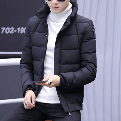 Jachetă casual pentru bărbați cu guler înalt