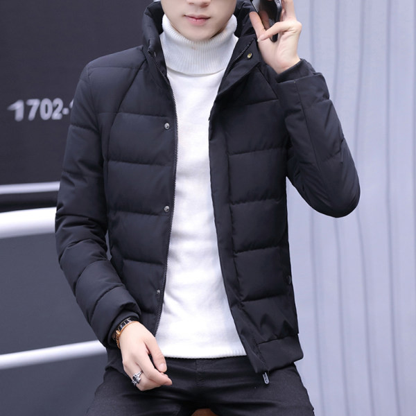 Jachetă casual pentru bărbați cu guler înalt