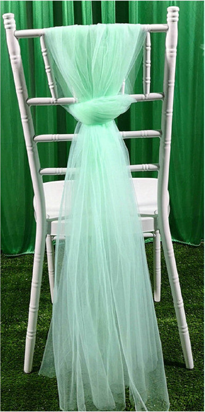 2db sifon etetőszék szoknya slipcovers bolyhos tutu szék szoknya hosszú tüll menyasszonyi esküvőhöz babazuhany születésnapi parti dekoráció