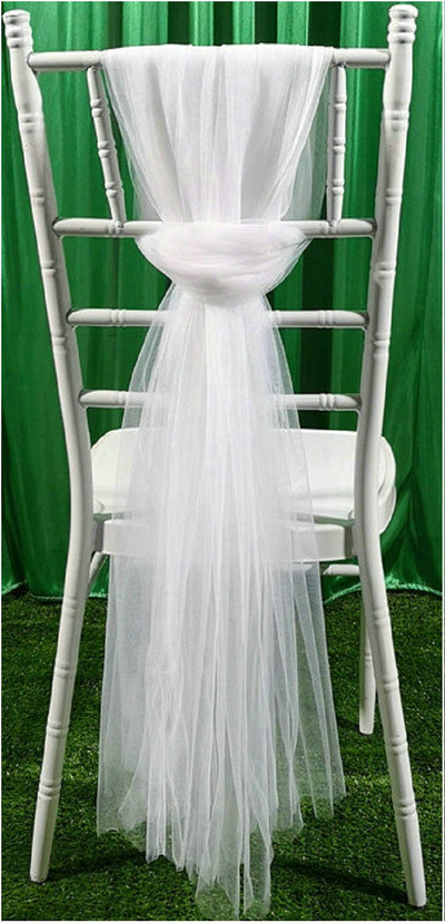 2db sifon etetőszék szoknya slipcovers bolyhos tutu szék szoknya hosszú tüll menyasszonyi esküvőhöz babazuhany születésnapi parti dekoráció