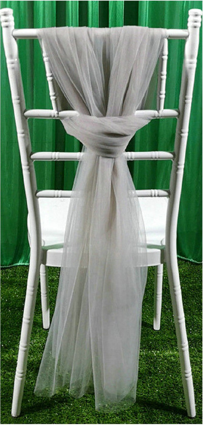 2db sifon etetőszék szoknya slipcovers bolyhos tutu szék szoknya hosszú tüll menyasszonyi esküvőhöz babazuhany születésnapi parti dekoráció