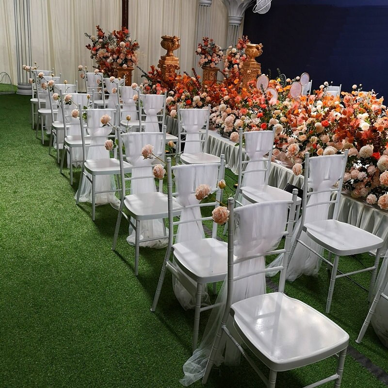 2db sifon etetőszék szoknya slipcovers bolyhos tutu szék szoknya hosszú tüll menyasszonyi esküvőhöz babazuhany születésnapi parti dekoráció