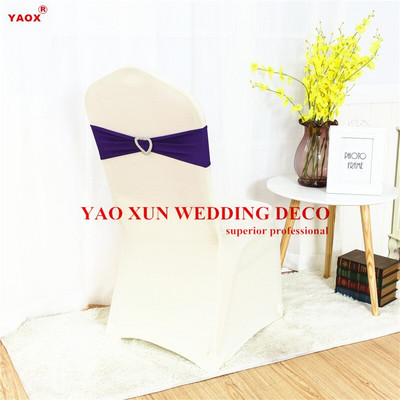 Kopča u obliku srca od lycre pojasa od elastana za stolicu za spandex navlaku za stolicu Dekoracija vjenčanja